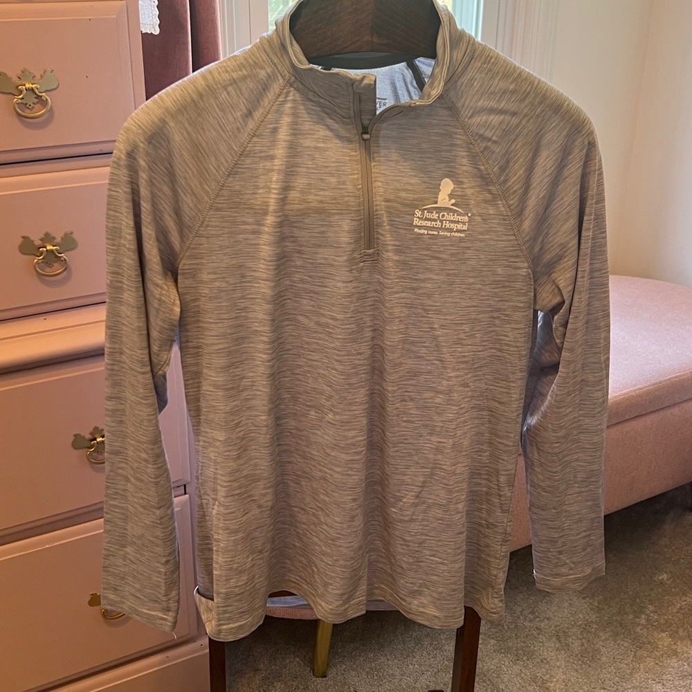 St. Jude Children’s Hospital Gray Quarter-Zip Lightweight Pullover